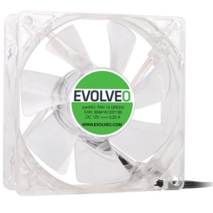 Evolveo FAN 14 GREEN ventilátor 140mm