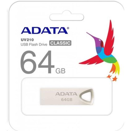ADATA F UV210 Flash 64GB, USB 2.0, Stříbrná
