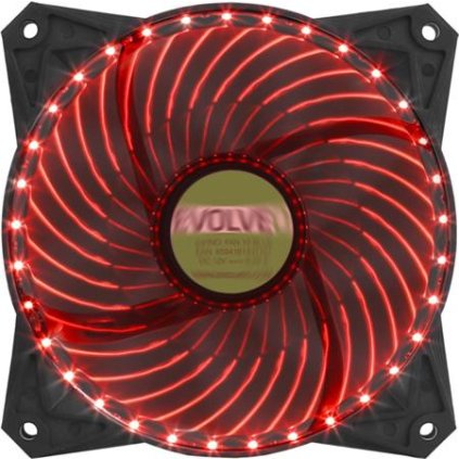 Evolveo ventilátor 120mm, LED 33 bodů, červený  