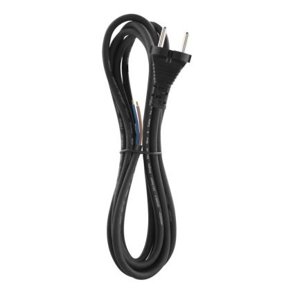 EMOS Flexo šňůra gumová 2x1 mm, 3m černá