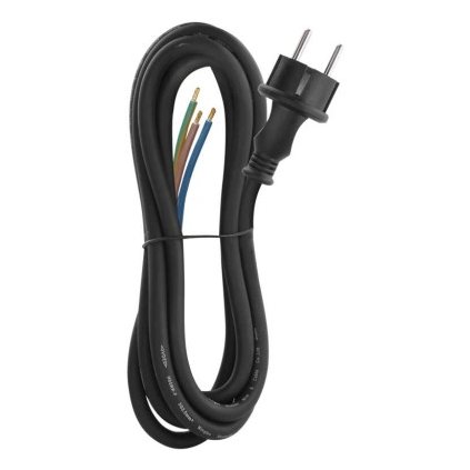 EMOS Flexo šňůra gumová 3x2,5 mm, 3m černá