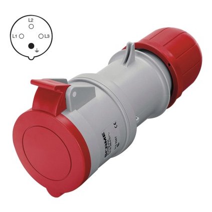 Spojka 4P 16A/400V IP44