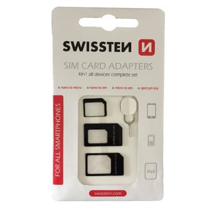 Swissten SIM Adapter 4in1