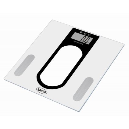 BRAVO Osobní váha s tukoměrem B-5157, bílo-černá