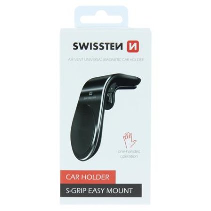 Swissten magnetický držák do ventilace auta Easy Mount, černý