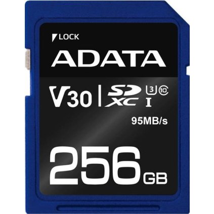 ADATA MicroSDXC 256GB UHS-I 100 25MB s + adaptér