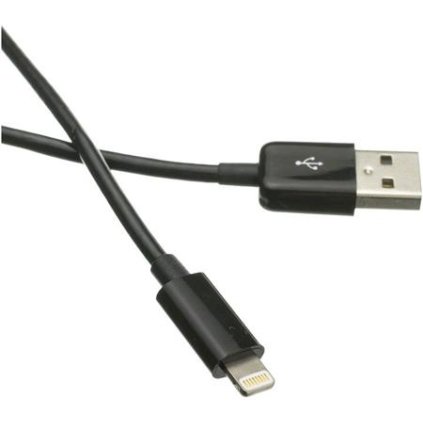 C-TECH USB 2.0 Lightning, 1m, černý