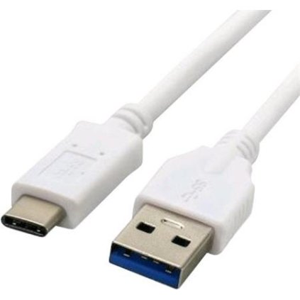 C-TECH USB 3.0 AM na Type-C (AM/CM), 2m, bílý