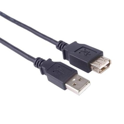PremiumCord USB 2.0 kabel prodlužovací, A-A, 2m černá