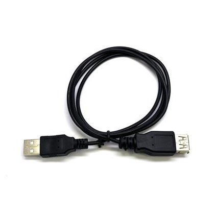 Kabel C-TECH USB A-A 1,8m 2.0 prodlužovací, černý