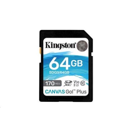 Kingston SDXC Canvas Go Plus 170R, 64GB
