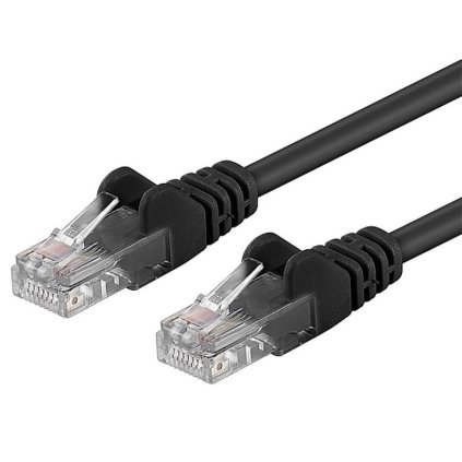 PremiumCord Patch kabel UTP RJ45-RJ45 level 5e 0.25m černá