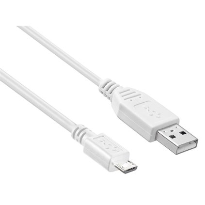 PremiumCord Kabel micro USB 2.0, A-B  0,5m, bílá