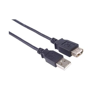 PremiumCord USB 2.0 kabel prodlužovací, A-A, 1m černá