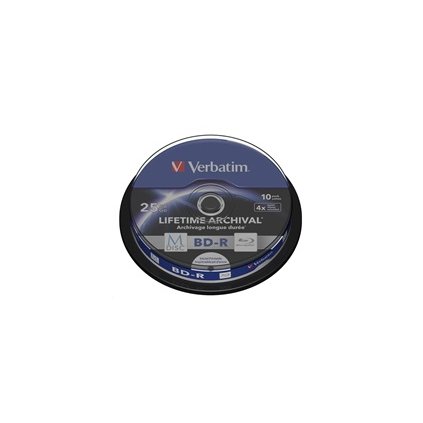 Verbatim MDisc BD-R(10-pack)Spindle/4x/25GB 43825