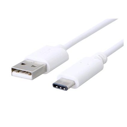 Kabel C-TECH USB 2.0 AM na Type-C kabel (AM/CM), 1m, bílý