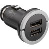 Goobay Napájecí 12-24V autoadaptér na 2xUSB 2.1A s nízkým profilem