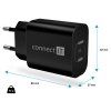 CONNECT IT Voyager2 nabíjecí adaptér 1×USB-C, 25W PD, ČERNÝ