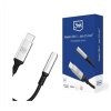 3mk adaptér USB-C/Jack 3,5mm (samice) 0,15m, černo-stříbrná