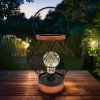 Solight WO3105  kovová lucerna se žárovkou s micro LED, teplá bílá, 3xAA, 20cm