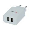 Swissten síťový adaptér smart IC 2X USB 2,1A power + datový kabel USB / Lightning 1,2 M, bílý