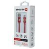 Swissten datový kabel textile USB / Lightning 2,0 M, červený