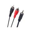 PremiumCord Kabel Jack 3.5mm-2xCINCH M/M 15m