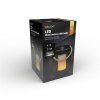 Solight WO3101  kovová lucerna s LED svíčkou, teplá bílá, 3xAA, černá, 20cm 