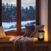 Solight WO3101  kovová lucerna s LED svíčkou, teplá bílá, 3xAA, černá, 20cm 