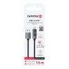 Swissten LCD kabel USB-A USB-C 1,5m