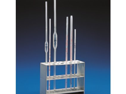 vertikálny stojan na pipety PP, 16 pozícií, 200x75x150 mm