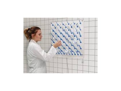 Odkvapkávač na sklo s odtokovým kanálikom, 70 miest, 60×60 cm, PVC/PP | Bürkle GmbH