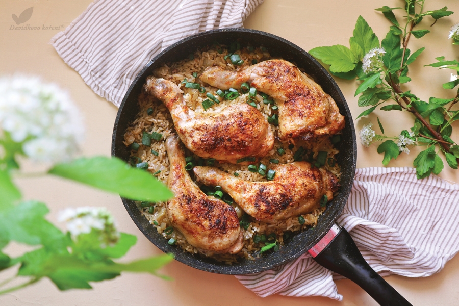 Kuře s rýží z jedné pánve