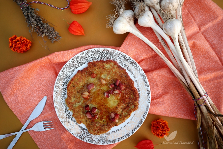 Bramboráky s uzeným masem