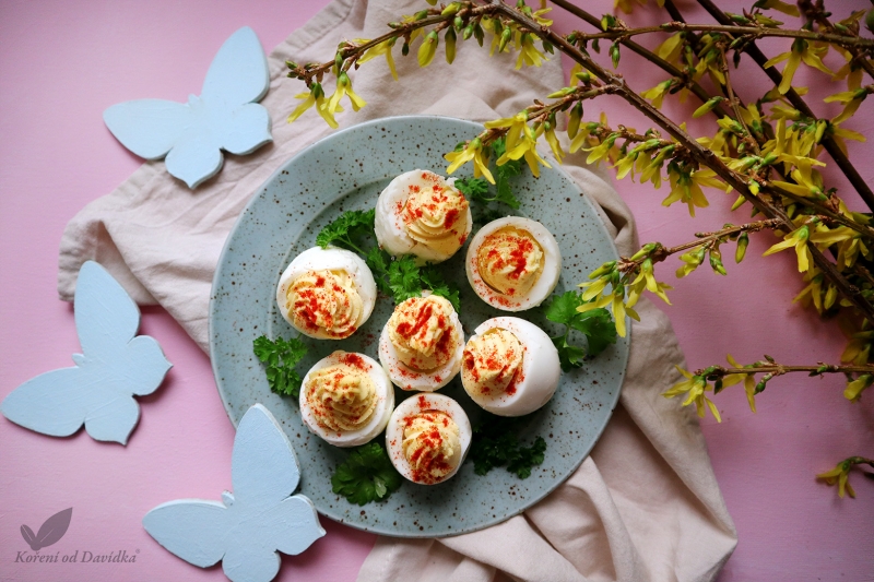 Žloutková pomazánka s uzenou paprikou 