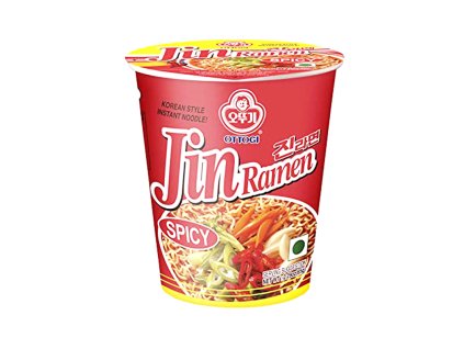 Polévka Jin ramen hot spicy cup Ottogi 65 g