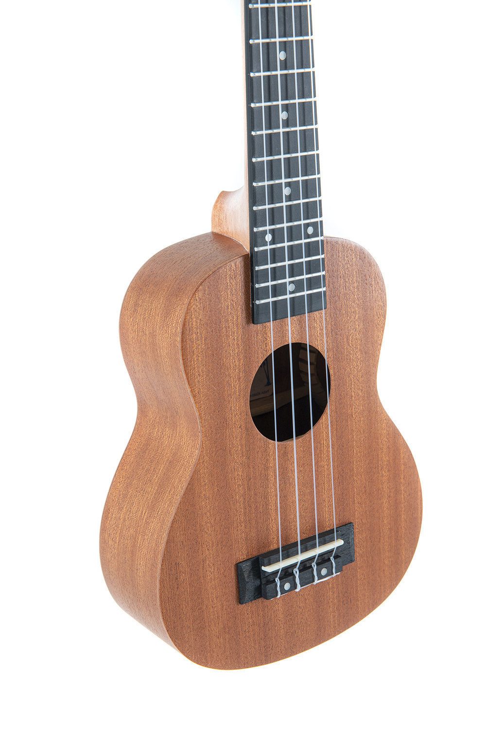 Sopránové ukulele, horní deska sapelli mat.