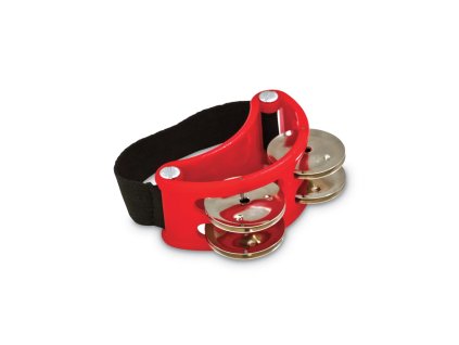 vyr 2450 Latin Percussion Tamburina Foot Tamburina na nohu 4 pary cinelku cervena Hudebniny kMusic cz