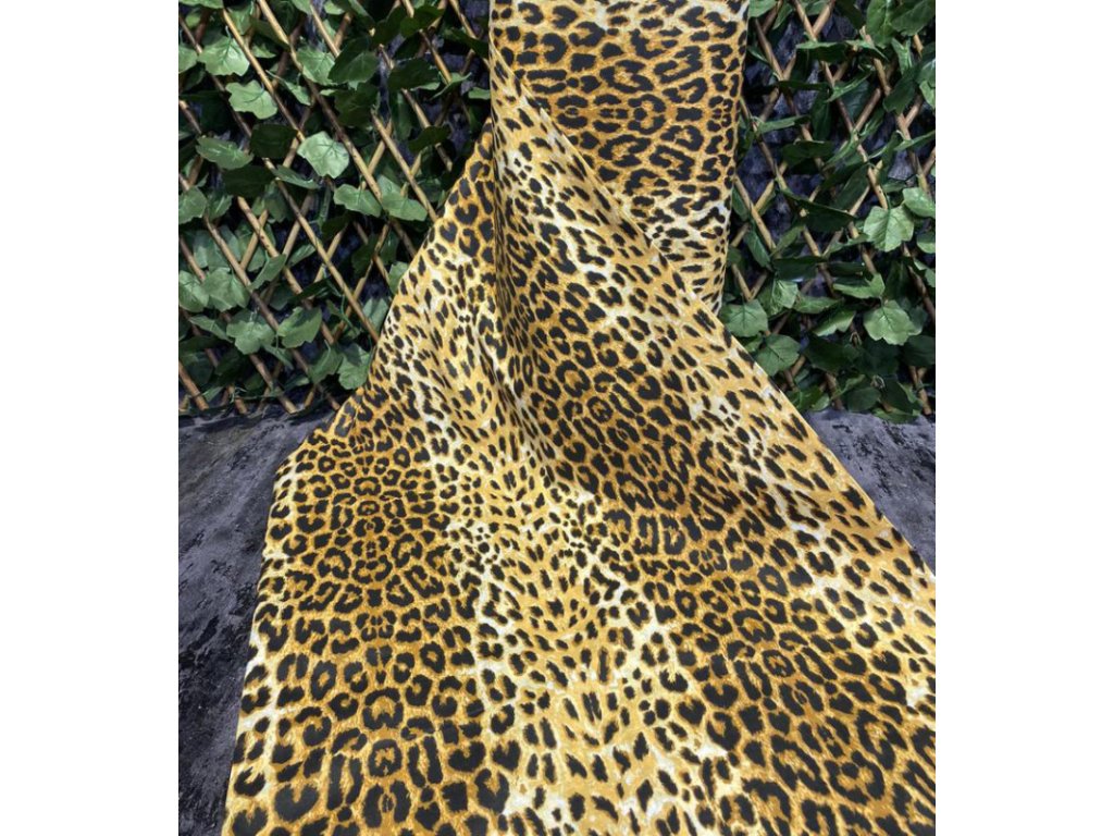 Ervi Bavlněná látka/plátno š.240 cm - leopard č.6616-1, metráž (Barva Barevná/Colorful, Vzor Přírodní/Natural)