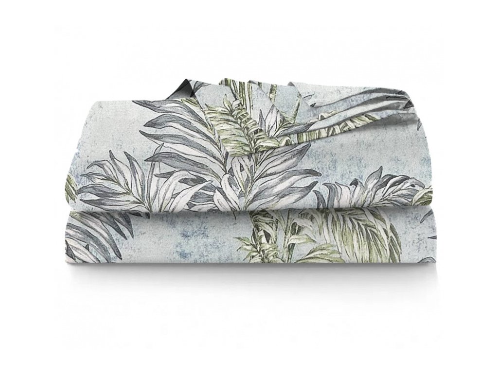 Ervi bavlněné prostěradlo - palmové listy (Barva Barevná/Colorful, Rozměr 140x240 cm, Vzor Lístečky/Tickets)