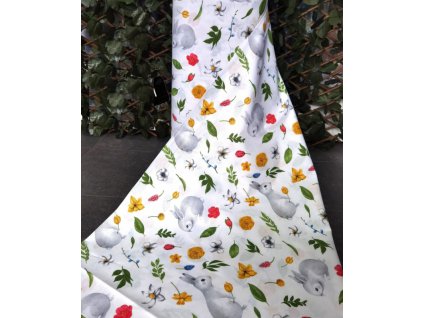 Ervi Bavlněná látka/plátno š.240 cm - roztomilí zajíčci 12052-1, metráž (Barva barevná, Vzor Dětský)