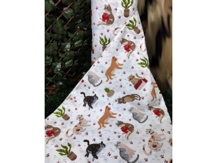 Ervi Bavlněná látka/plátno š.240 cm - veselé koťátka 12025-4, metráž (Barva barevná, Vzor Dětský)