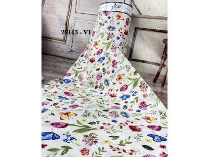 Ervi Bavlněná látka/plátno š.240 cm - veselá louka 25113-1, metráž (Barva barevná, Vzor Květinový)