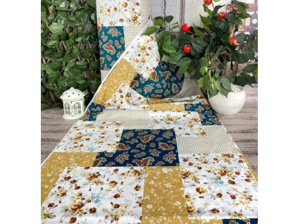 Bavlněná látka pečvork na smaragdovém č.25125-5 - šířka 240 cm, metráž (Barva smaragdová, Vzor Orientální)