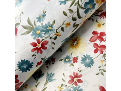 Ervi Bavlněná látka/plátno š.240 cm - Květiny - 26337-6, metráž (Barva barevná, Vzor Květinový)