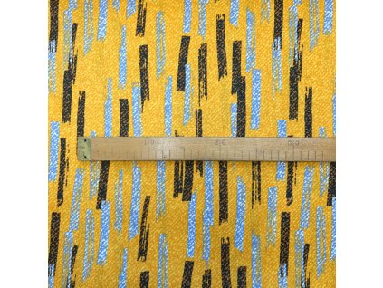 Ervi Bavlněná látka/plátno š.240 cm Šmouhy na žlutém - 24205-11 metráž