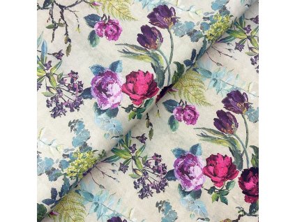 Mirabella PVC DC-110A- metráž šířka 140 cm (Barva barevná, Vzor Květinový)