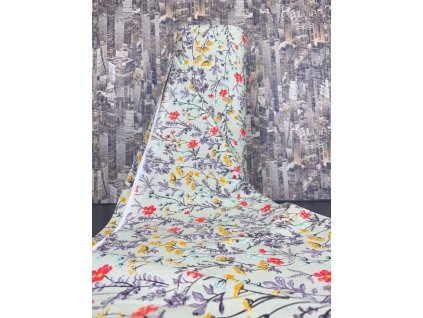 Ervi Bavlněná látka/plátno š.240 cm - Polní květy č.26659-15, metráž (Barva barevná, Vzor kvetinový)