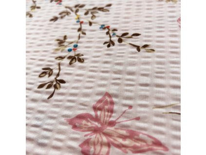 Ervi bavlna - krep š.240 cm - Romantický vzor č.23515-4, metráž