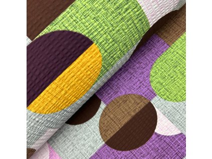 Ervi bavlna - krep š.240 cm - Geometrický vzor č.26718-1, metráž